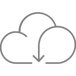 Cloud Down SVG Icon
